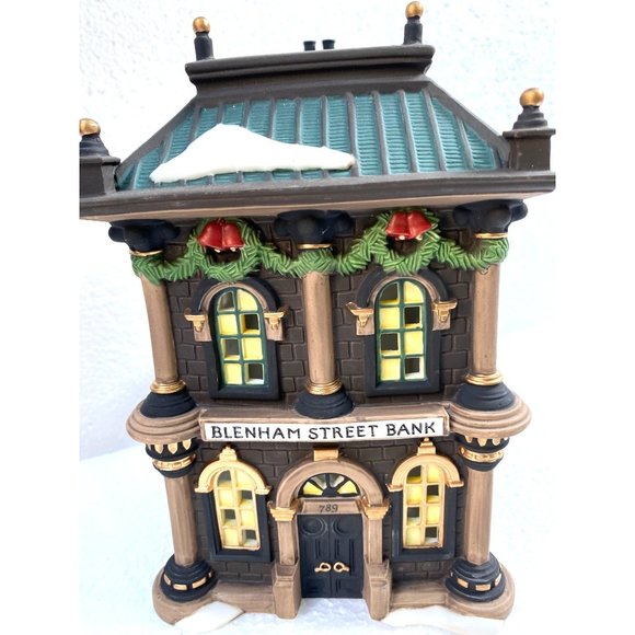 Department 56 Dickens Village Blenham Street Bank With 1996 retired - Picture 3 of 10